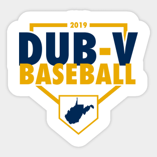 Dub V Baseball (White Background) Sticker